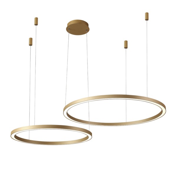 Подвесная светодиодная люстра с пультом управления Crystal Lux Fortuna FORTUNA SP123W LED GOLD