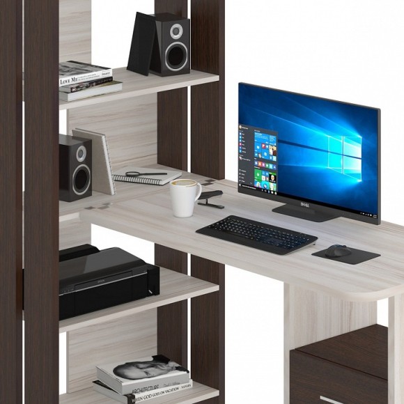 Стол компьютерный Домино Lite СТЛ-ОВ+С120Р MER_STL-OV-S120RPryam_VK