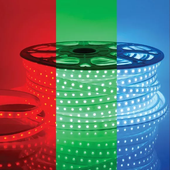 Светодиодная лента Apeyron Стандарт 220В 5050 12Вт/м RGB 50м IP65 17-48 Светодиодная лента Apeyron Стандарт 220В 5050 12Вт/м RGB 50м IP65 17-48
