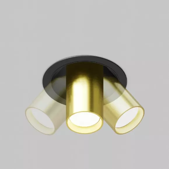 Встраиваемый светильник Maytoni Focus S C048CL-01-GU10-BBS, Современный, Латунь, Черный