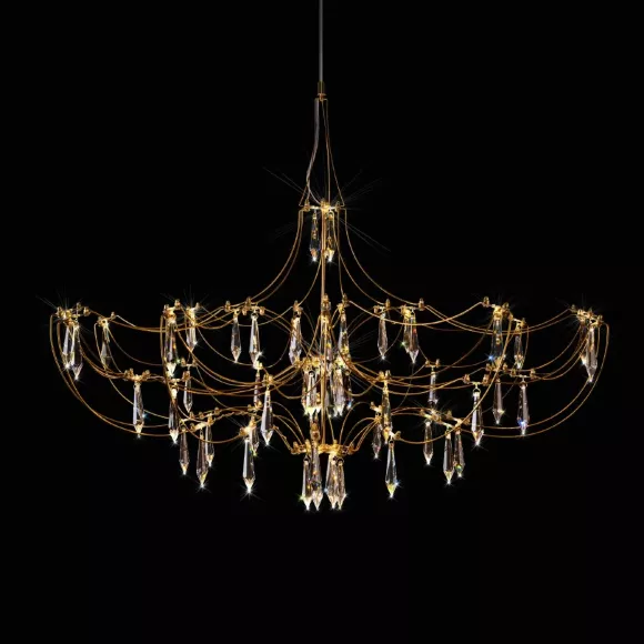 Подвесная люстра Loft IT Mira 10589/900 Gold Asfour, декоративные элементы крупным планом Подвесная люстра Loft IT Mira 10589/900 Gold Asfour, декоративные элементы крупным планом