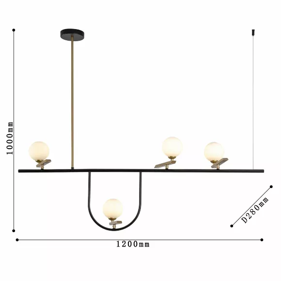 Подвесная люстра F-Promo Pouli 4109-4P, Модерн, Белый Подвесная люстра F-Promo Pouli 4109-4P, Модерн, Белый