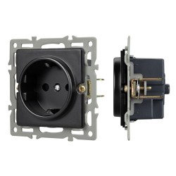 Механизм электрической розетки Arlight SCT-GP-MEU-PL-BK (250V, 16A) 043740