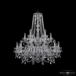 Подвесная люстра Bohemia Ivele Crystal 1411/12+6/300/h-93/2d Ni