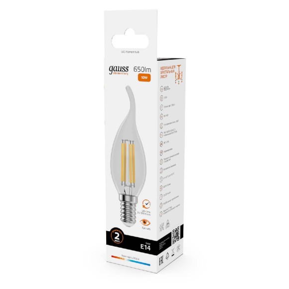 Лампа светодиодная Gauss Filament Elementary E14 10W 2700K 42110