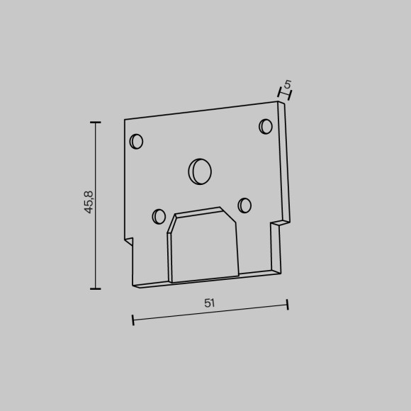Торцевая заглушка для магнитного шинопровода потолок Maytoni Technical Exility ClipLine TRA034EC-SCCL-42B