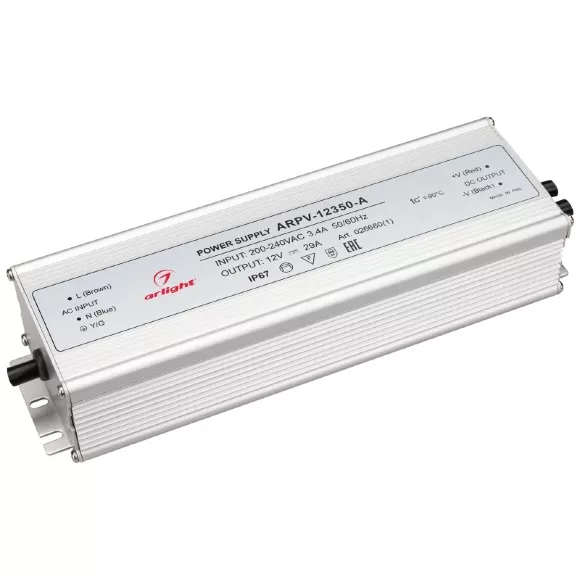 Блок питания Arlight ARPV-12350-A (12V, 29.0A, 350W) 026680(1) Блок питания Arlight ARPV-12350-A (12V, 29.0A, 350W) 026680(1)