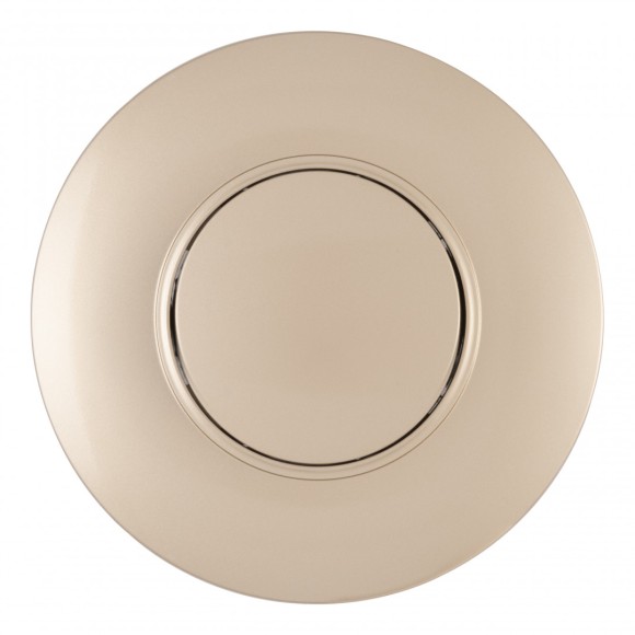 Выключатель круглый одноклавишный с рамкой Arte Milano SET08-1-30-1 shampan