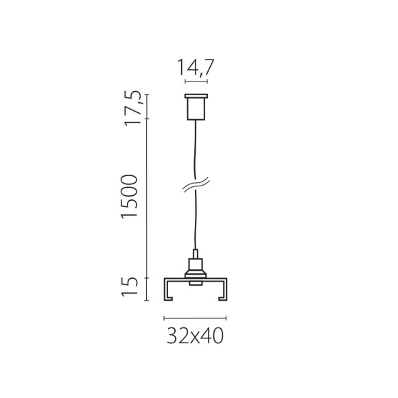 Подвес скрытый тип D к шинопроводу 5040xx-(F)/(R) 1,5 м Quattro Lightstar 504177-FR2
