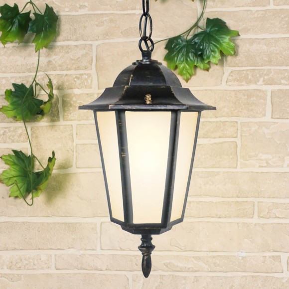 Уличный подвесной светильник Elektrostandard 1004H черное золото 4690389085703