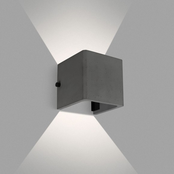 Уличный настенный светильник Arlight LGD-PERAN-WALL-S120x120-6W Warm3000 (BK, 0-80 deg, 230V) (IP65 Бетон) 051748