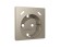 Лицевая панель Alfa (Серо-бежевый матовый) для электрической розетки с/з со шторками 2USB C+C Quant Ambrella Volt AP3705