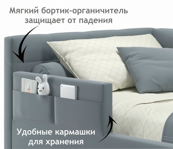 Кровать односпальная Bonna 2000x900 с ПМ NMB_TE-00005409