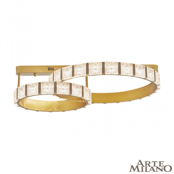 Потолочная светодиодная люстра с пультом управления Arte Milano Venezia 310183/D600-D400 GD