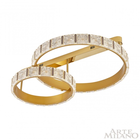 Потолочная светодиодная люстра с пультом управления Arte Milano Venezia 310183/D600-D400 GD