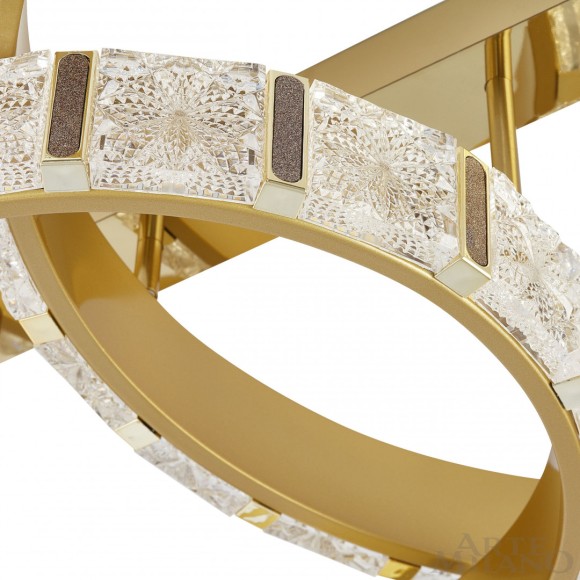 Потолочная светодиодная люстра с пультом управления Arte Milano Venezia 310183/D600-D400 GD