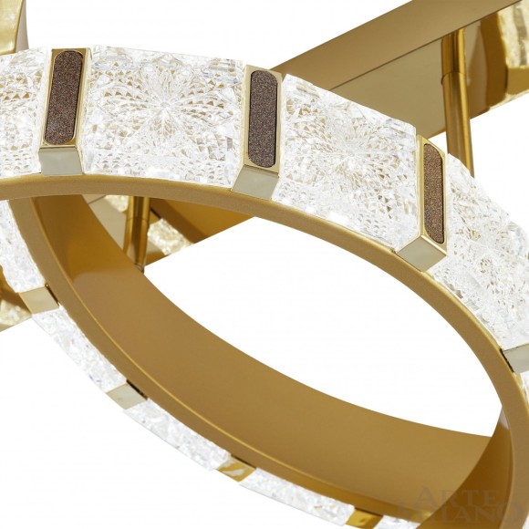 Потолочная светодиодная люстра с пультом управления Arte Milano Venezia 310183/D600-D400 GD