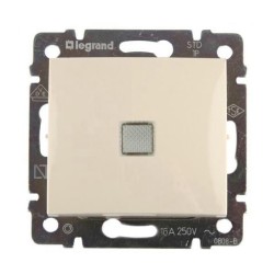 Переключатель одноклавишный на 2 направления Legrand Valena 16A 250V с подсветкой слоновая кость 774103