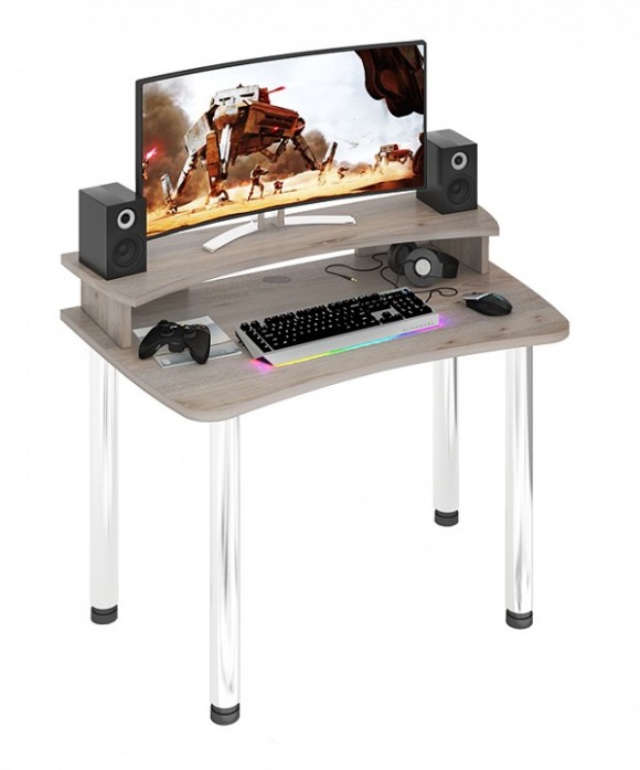 Стол компьютерный Домино Лайт СКЛ-Софт120МО+НКИЛ120 MER_SKL-Soft120MO-NKIL120_N