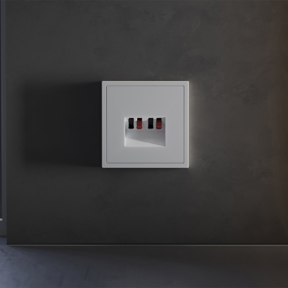 Накладка для розетки акустической 4-местной Voltum S70 (серый) VLS001516