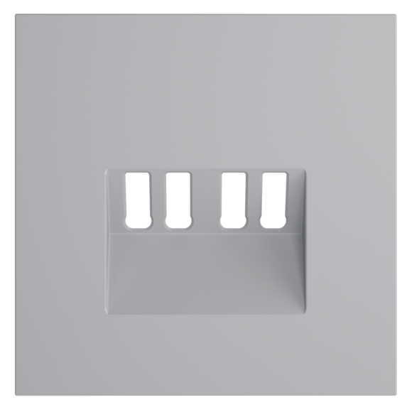 Накладка для розетки акустической 4-местной Voltum S70 (серый) VLS001516