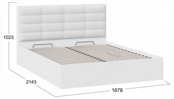 Кровать двуспальная Агата с ПМ Тип 1 TRI_240757