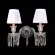Бра Delight Collection Baccarat style ZZ86303-2W, Прозрачный, Белый, Хрусталь, крупный план