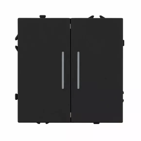 Выключатель 2 кл подсветка софт-тач черный оникс Arlight SWT-MK02-SFPL-L-BK (250V, 10A) 054264(1)