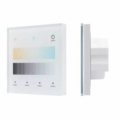 Сенсорная панель Arlight SMART-DALI-301-11-1G-4SC-MIX-IN White (BUS/24V, Touch, 2.4G) 046551