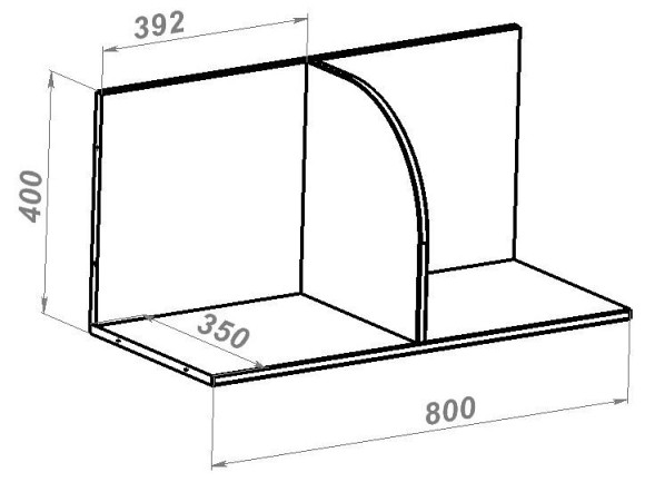 Полка навесная СМД.13 DMI_212400
