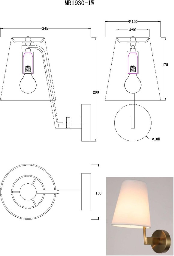 Бра MyFar Aurora MR1930-1W