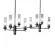 Люстра на штанге AM Group INDIGO SPL8 PEARL BLACK, декоративные элементы крупным планом