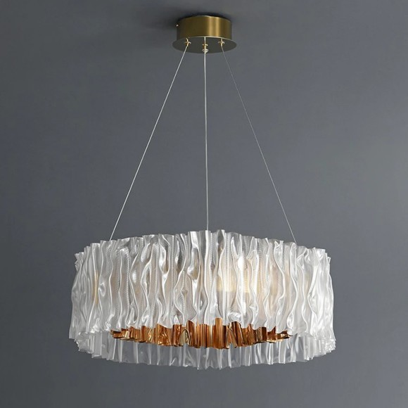 Подвесная светодиодная люстра Delight Collection Accordeon 10310P-780 white/gold