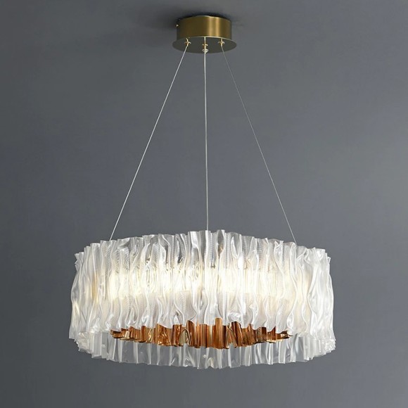 Подвесная светодиодная люстра Delight Collection Accordeon 10310P-780 white/gold