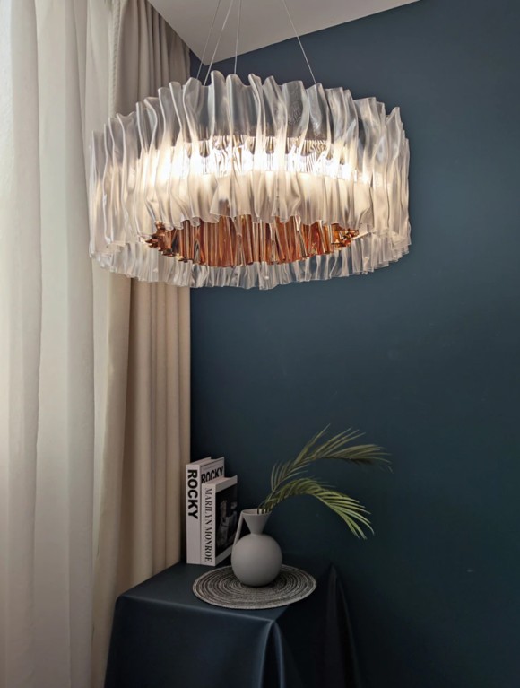 Подвесная светодиодная люстра Delight Collection Accordeon 10310P-780 white/gold