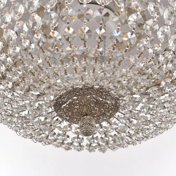 Потолочная люстра Bohemia Ivele Crystal 19011/45IV/LED-DIM Ni, декоративные элементы крупным планом Потолочная люстра Bohemia Ivele Crystal 19011/45IV/LED-DIM Ni, декоративные элементы крупным планом