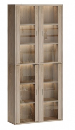 Шкаф-витрина Домино СУ(ш2в2)+4ФС MER_SUsh2v2-4FS-N-nelson