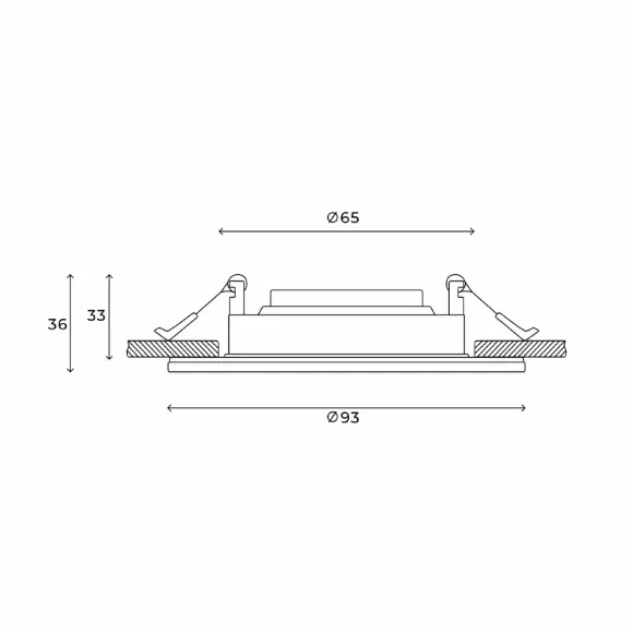 Схема размеров встраиваемый светильник Hesby Lighting Aqua Breeze HSBL_0134