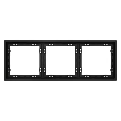 Рамка на 3 поста Voltum S70 VLS100308 (черный матовый)