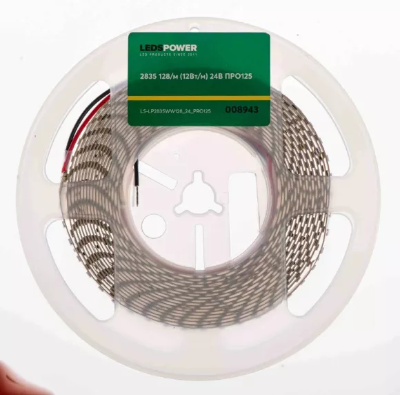 Светодиодная лента LEDS POWER 2835 128/м (12Вт/м) 24В теплая, серия ПРО125 008943 Светодиодная лента LEDS POWER 2835 128/м (12Вт/м) 24В теплая, серия ПРО125 008943
