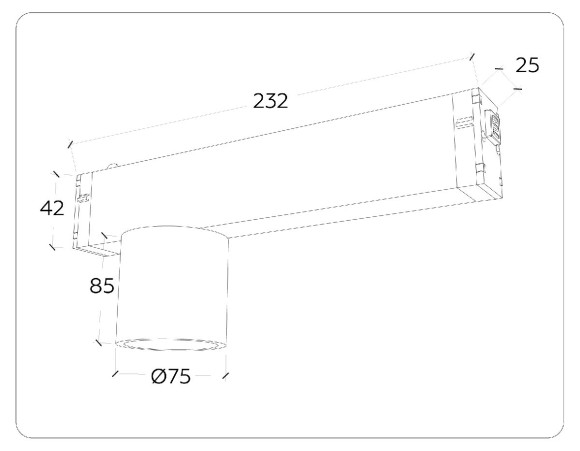 Трековый магнитный светильник Ambrella Light Magnetic 220V GL1241