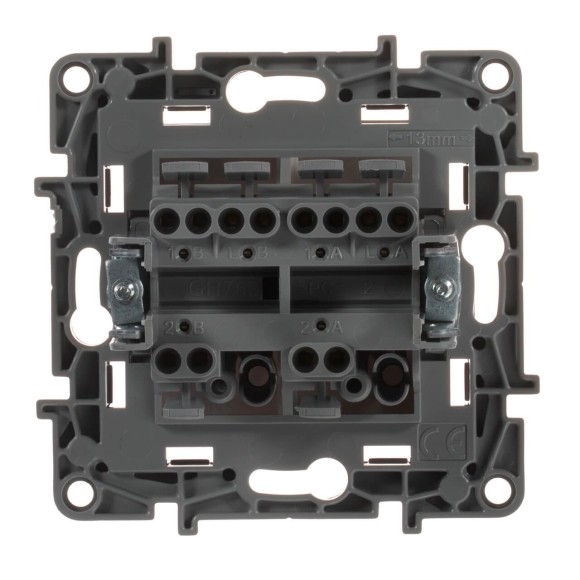 Переключатель двухклавишный Legrand Etika 10A 250V антрацит 672612