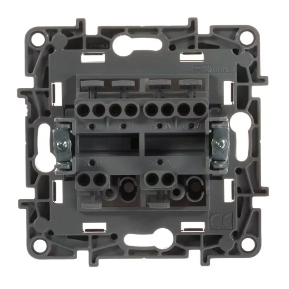 Переключатель двухклавишный Legrand Etika 10A 250V антрацит 672612