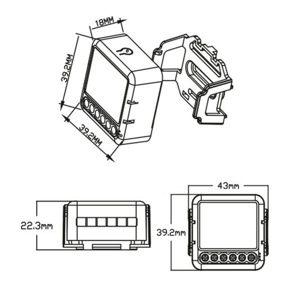 Умное реле Wi-Fi Uniel UL-00011709 2 канала. 100-240В. 2x10А 2x250Вт UCH-A301 2C/WF WHITE