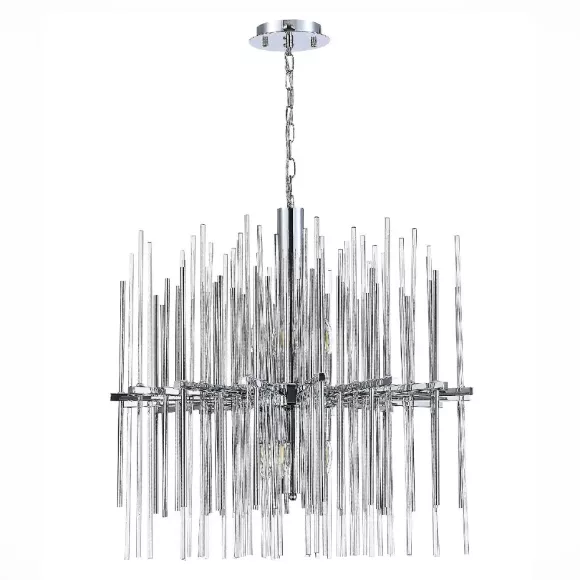 Подвесная люстра ST Luce Teramo SL1628.103.08, Хром, Прозрачный, Металл Подвесная люстра ST Luce Teramo SL1628.103.08, Хром, Прозрачный, Металл