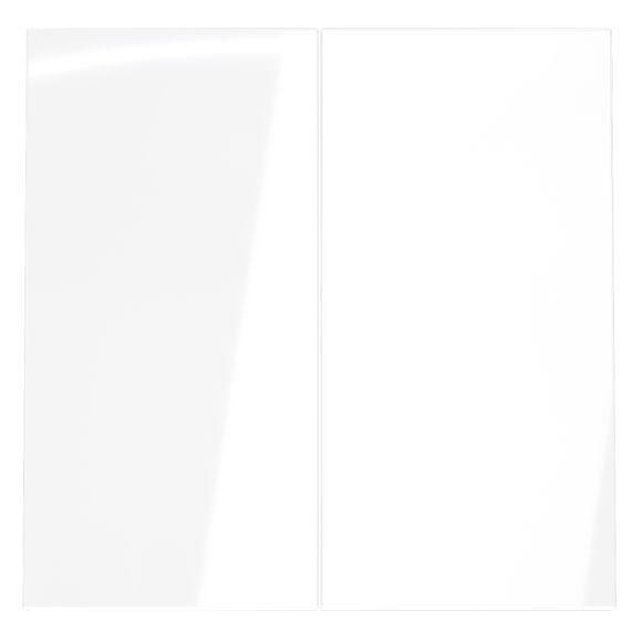 Клавиши для выключателя/переключателя двухклавишного Voltum S70 (белый глянцевый) VLS000301