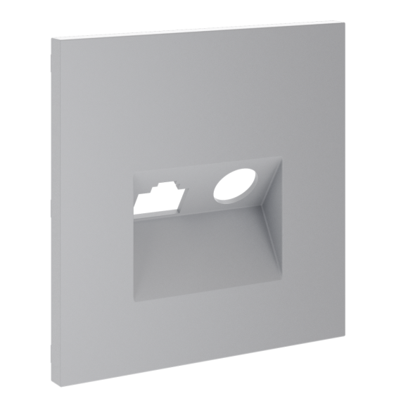 Накладка для розетки TV+RJ45 кат. 6 Voltum S70 (серый) VLS002716