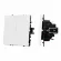 Выключатель 2 кл софт-тач белый кварц Arlight SWT-MK02-SFPL-WH (250V, 10A) 054238(1)