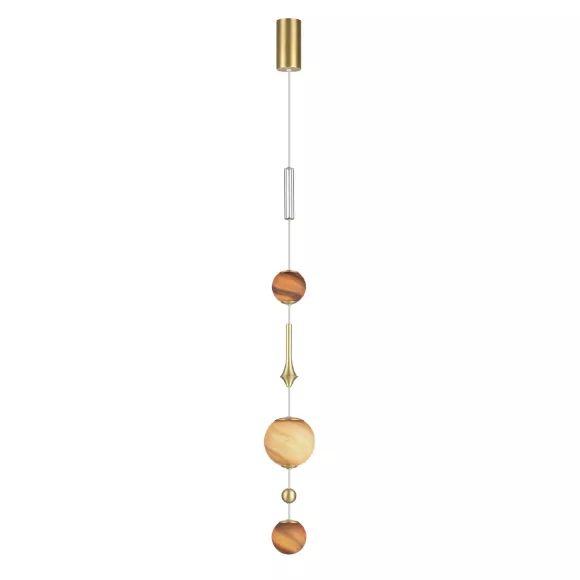 Подвесной светильник Odeon Light Modern Callisto 5457/5L, Латунь, Коричневый, Теплый белый Подвесной светильник Odeon Light Modern Callisto 5457/5L, Латунь, Коричневый, Теплый белый