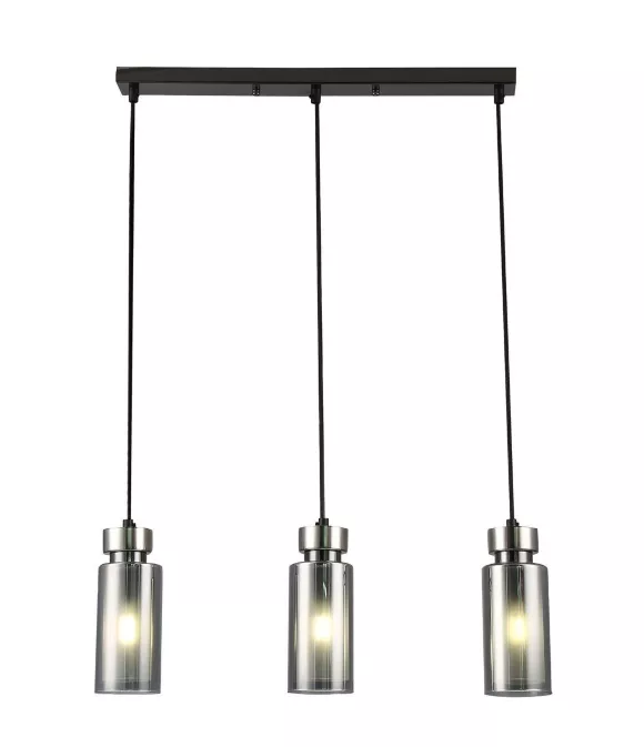 Подвесной светильник Escada 1115/3S, Черный, Дымчатый, Металл Подвесной светильник Escada 1115/3S, Черный, Дымчатый, Металл